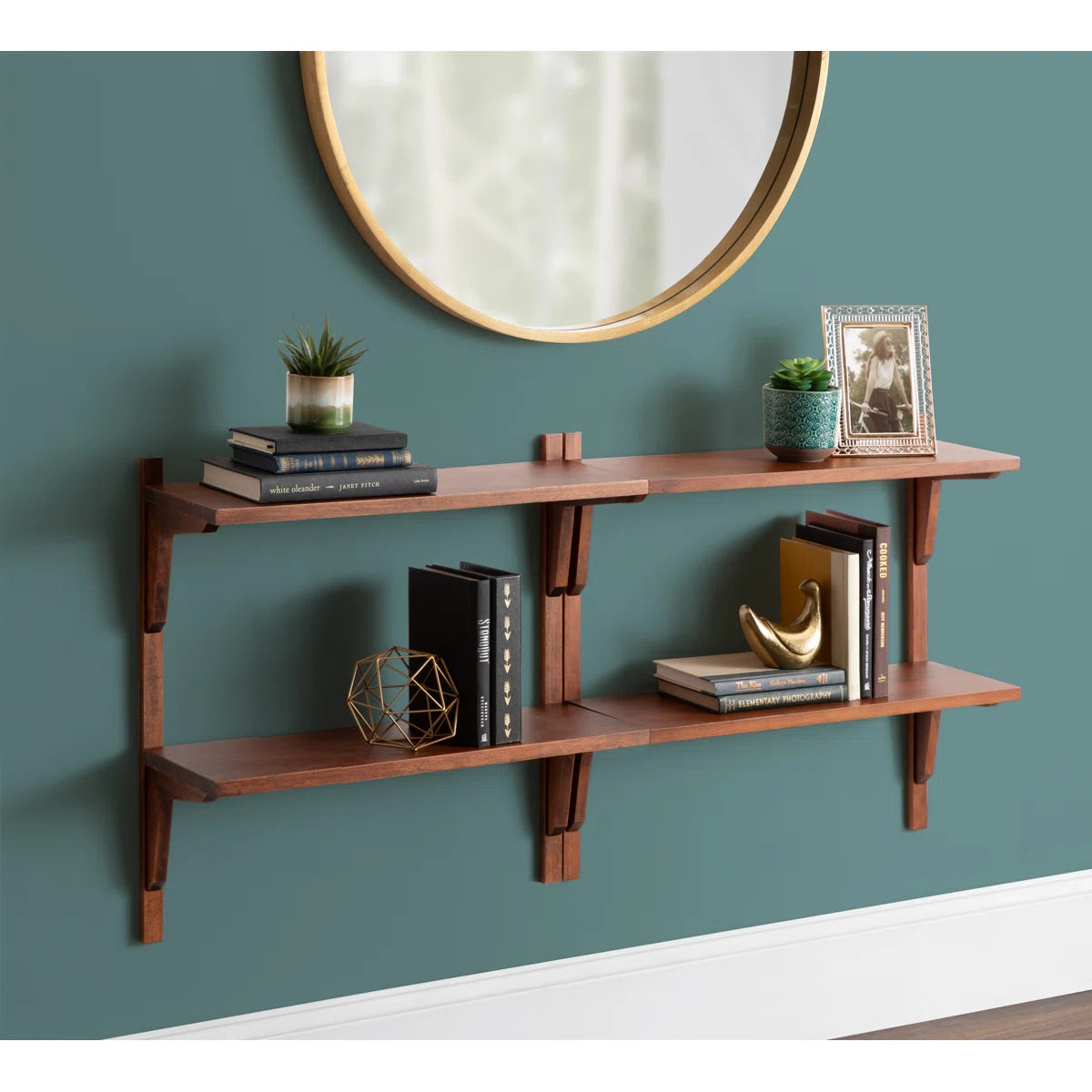 Baez 2 Piece Poplar Tiered Shelf