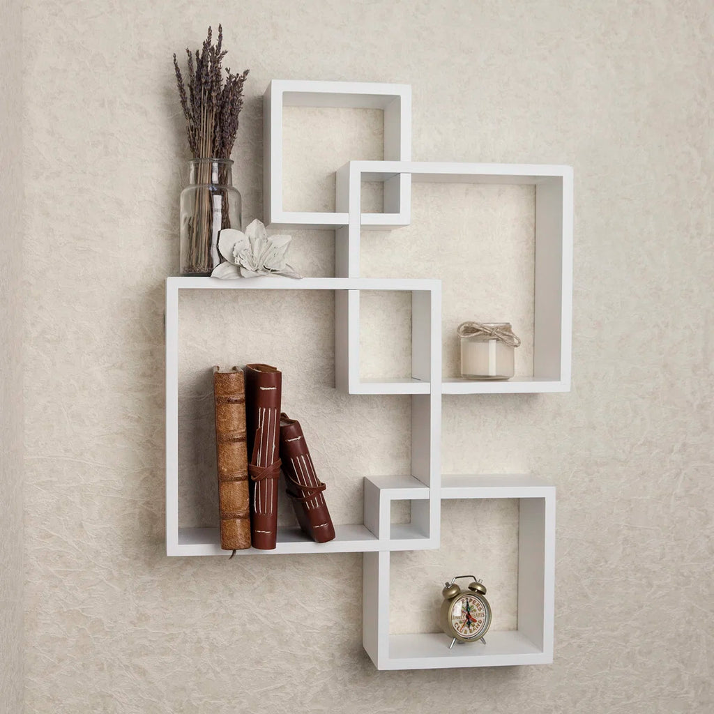 Intersecting Cube Accent Wall Shelf