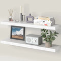 Miami Floating Shelves with Invisible Wall Mount Brackets (Set of 2)