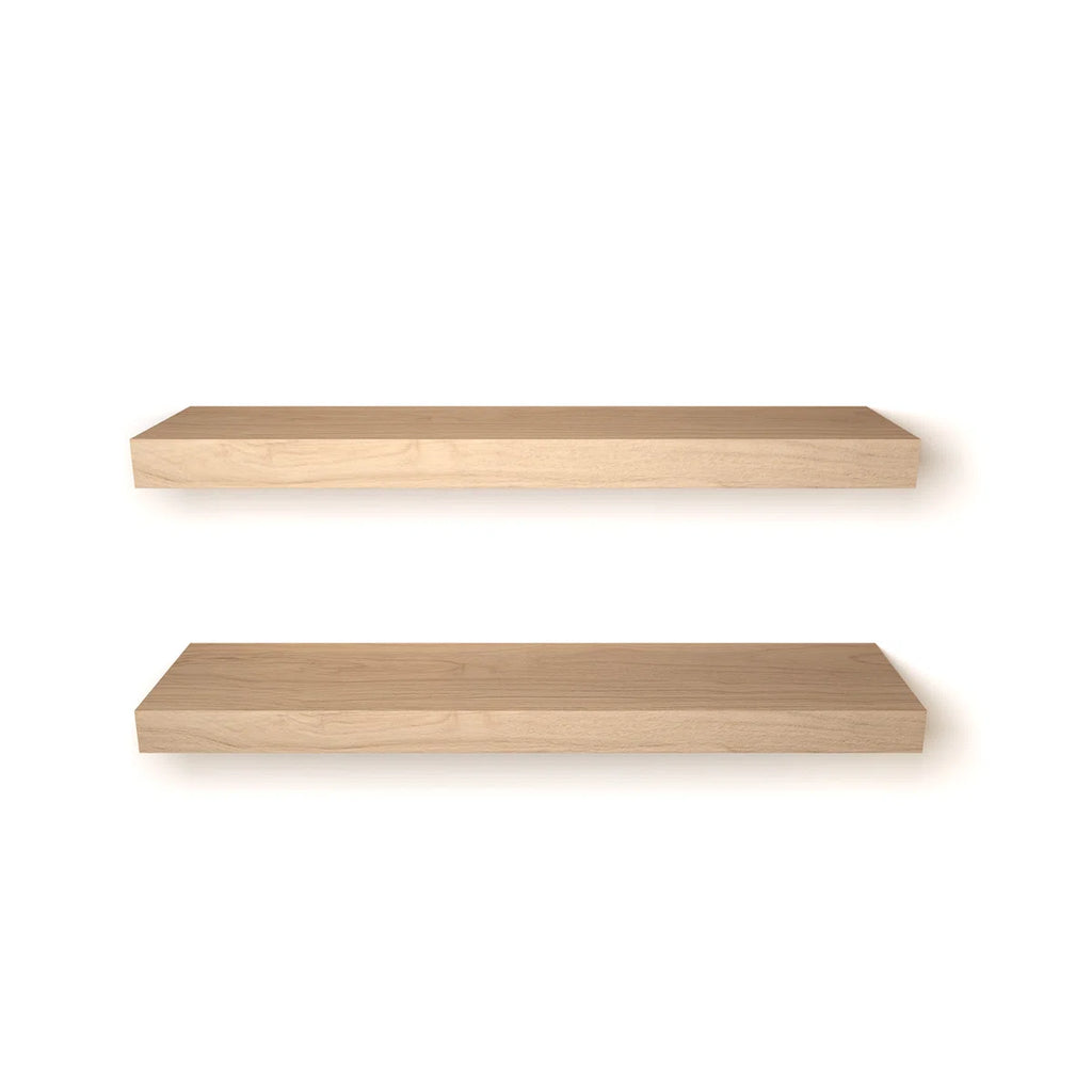 Chalissa 2 Piece Solid Wood Floating Shelf (Set of 2)