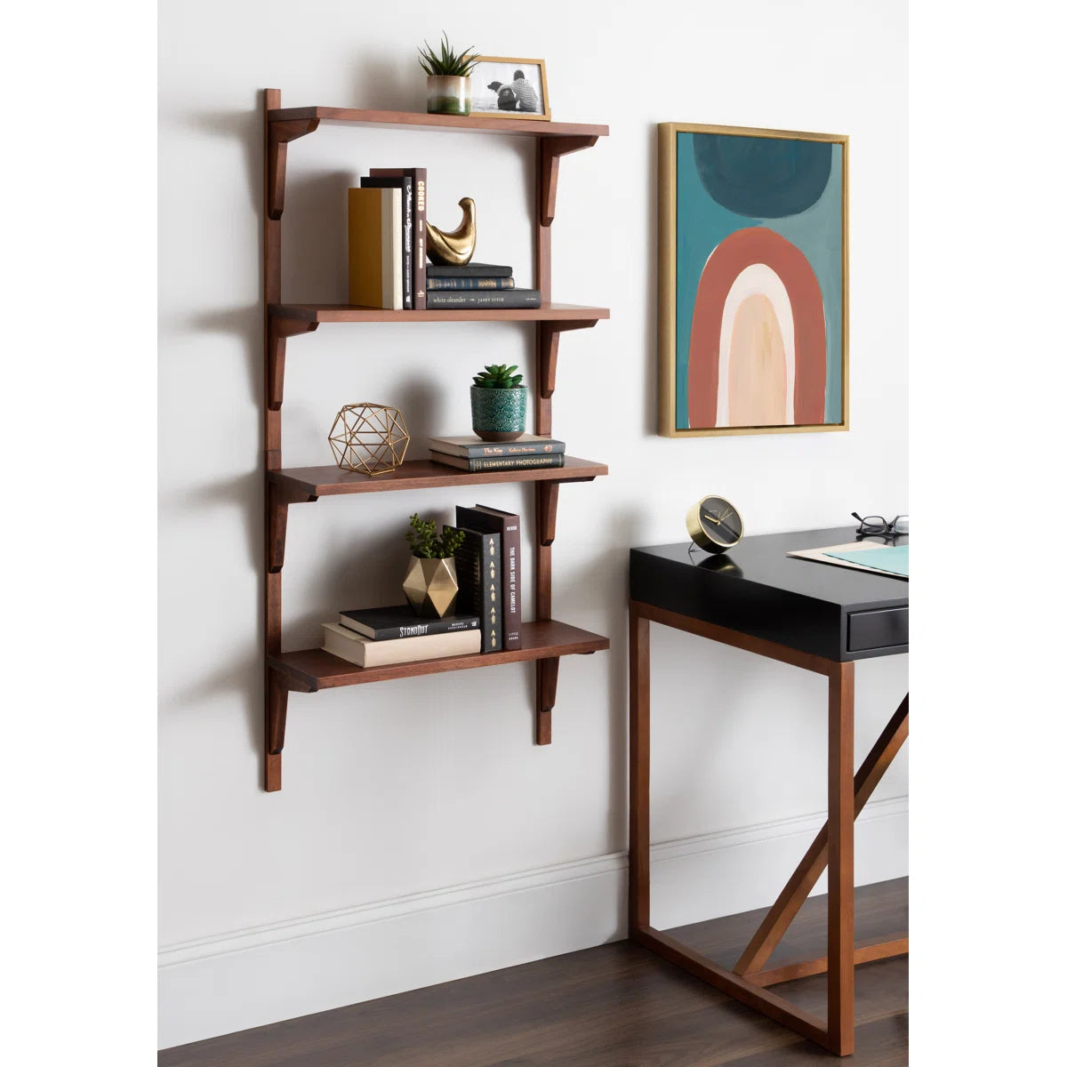 Baez 2 Piece Poplar Tiered Shelf