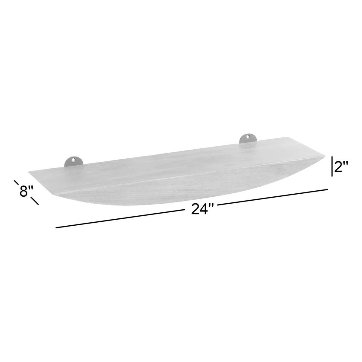 Oiva 2 Piece Boat Shaped Mango Floating Shelf