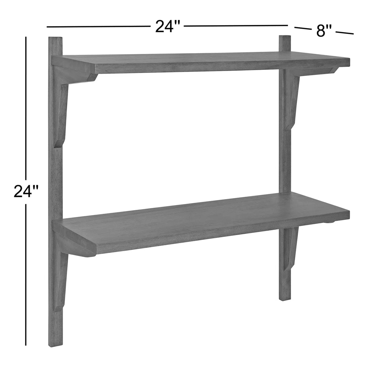 Baez 2 Piece Poplar Tiered Shelf